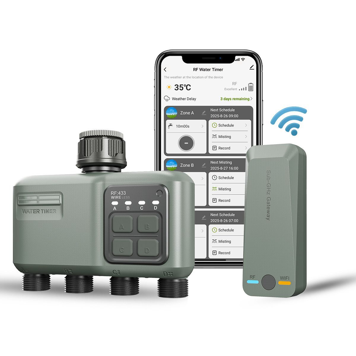 Farming Zone - Smart 4-Zone Wireless Water Timer WiFi