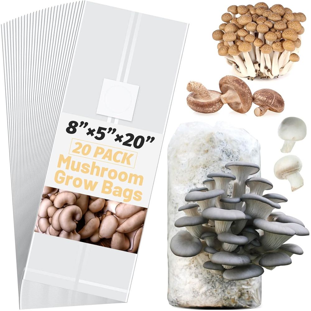 Mushroom Spawn Bag - Mushroom Spawn Bags, 20Pcs Large Extra