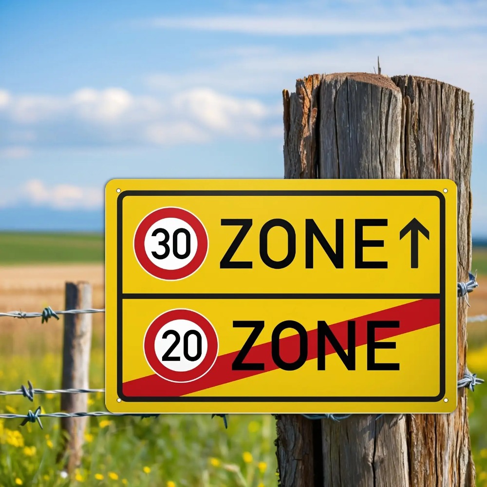Tin Sign - 30 20 Speed Limit Z - огляд і ціна Farming Zone
