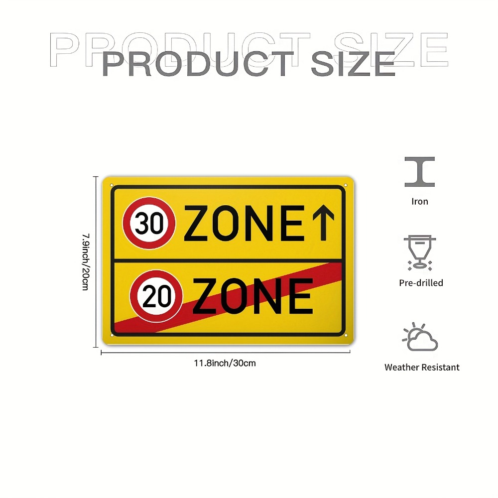 Tin Sign - 30 20 Speed Limit Z - огляд і ціна Farming Zone