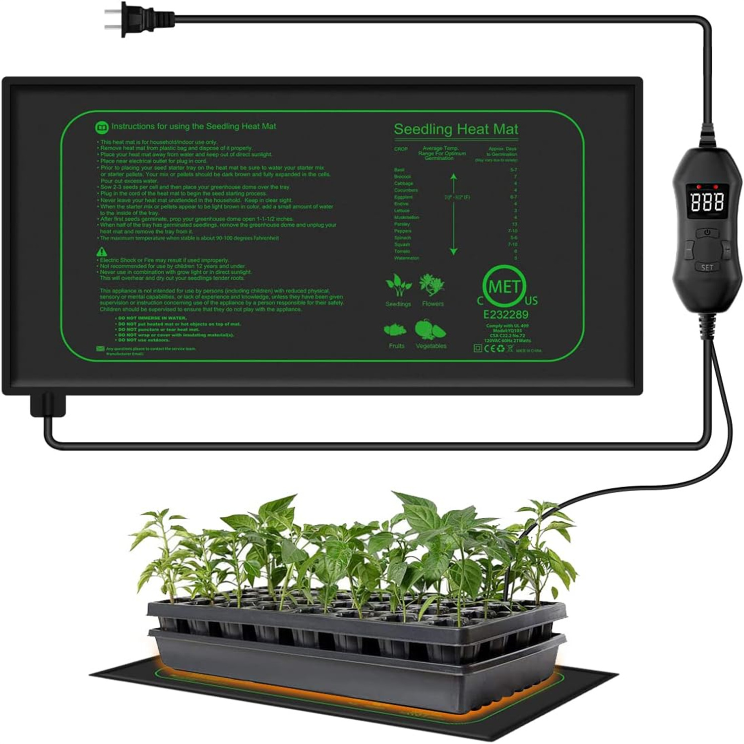 Seedling Heat Mat With Digital - огляд і ціна Plant Growth Regulator